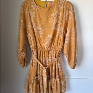 Flying Tomato Mustard Floral Dress